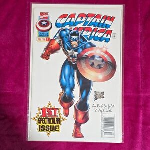 Marvel Captain America Comic with Red and Blue